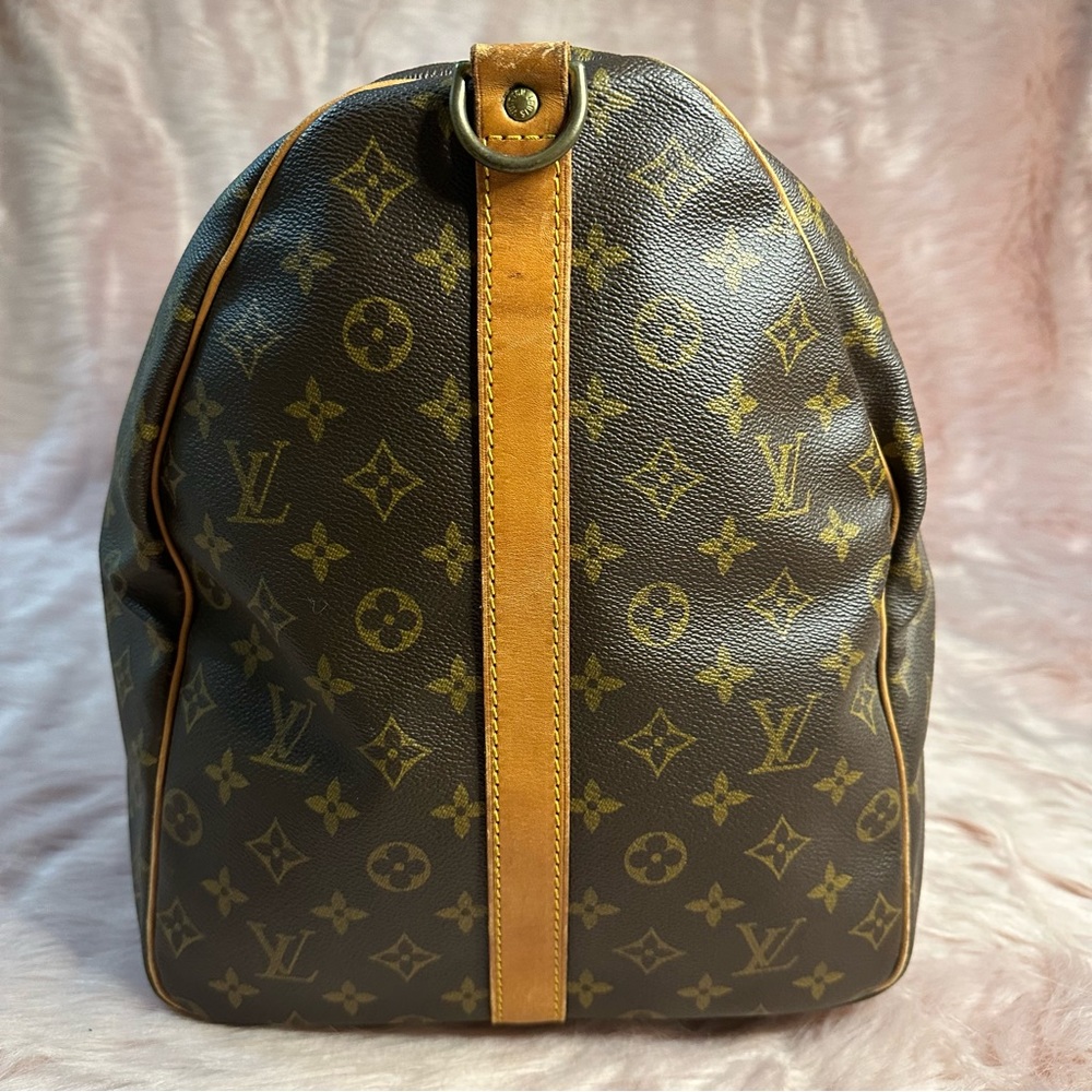 🟥 SOLD! Louis Vuitton Keepall 60 Bandouliere Monogram Duffle Bag Travel Luggage - Picture 17 of 17